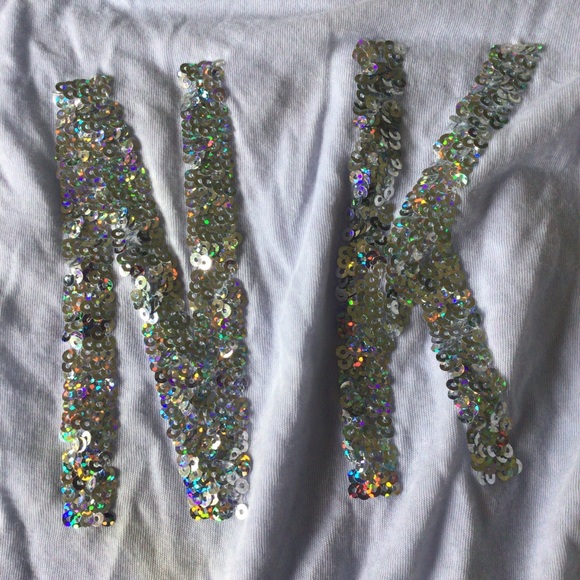 VICTORIAS SECRET PINK Y2K PURPLE SEQUIN TEE XS - Picture 13 of 14